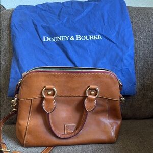 Dooney & Bourke Tan Leather Handbag with Gold Accents